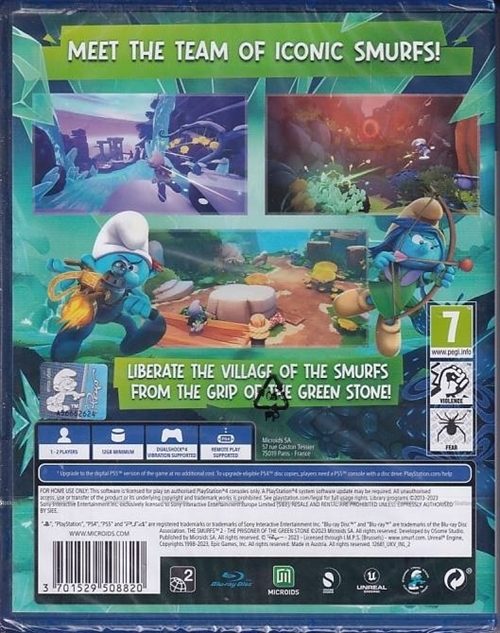 The Smurfs 2 the Prisoner of the Green Stone - i Folie - PS4 (AA Grade) (Genbrug)